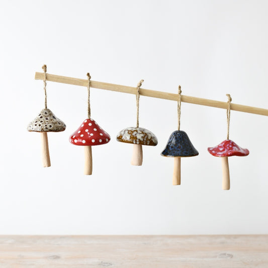 Ceramic Glazed Hanging Mushroom