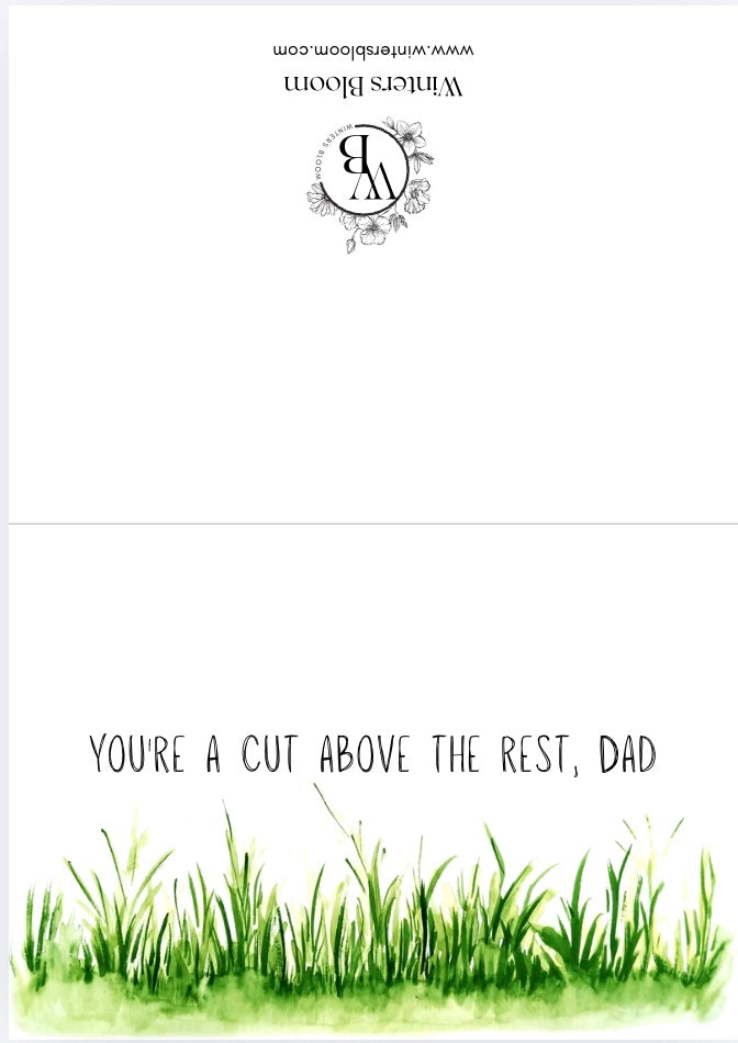 You're a Cut Above the Rest, Dad! 🌿 | Father's Day Card for Gardeners | Eco-Friendly Seeded Paper or Premium Card