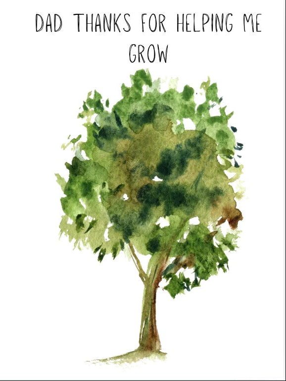 Dad, Thank You for Helping Me Grow 🌱 | Father's Day Card for Gardeners | Eco-Friendly Seeded Paper or Premium Card
