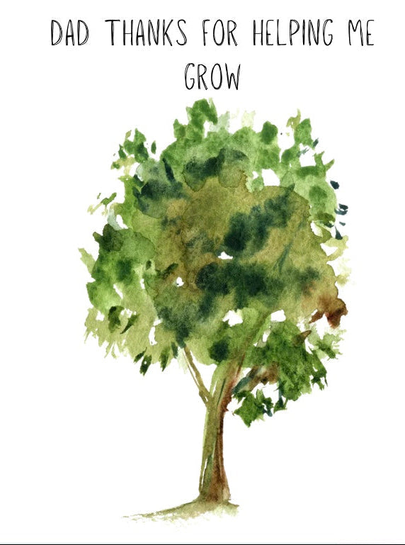 Dad, Thank You for Helping Me Grow 🌱 | Father's Day Card for Gardeners | Eco-Friendly Seeded Paper or Premium Card
