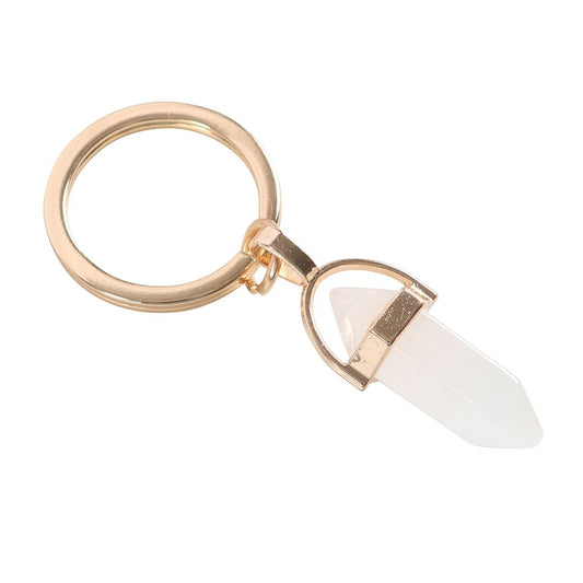 Clear Quarts Keyring