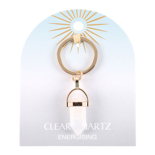 Clear Quarts Keyring