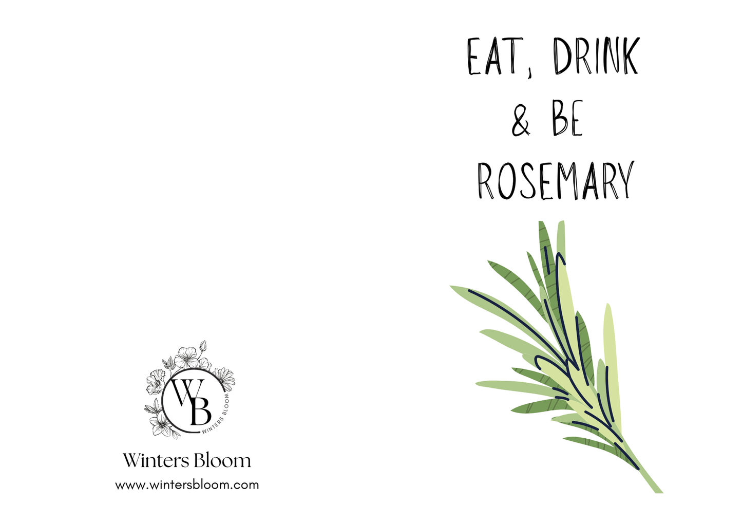 Birthday Card 'Eat, Drink & be Rosemary'