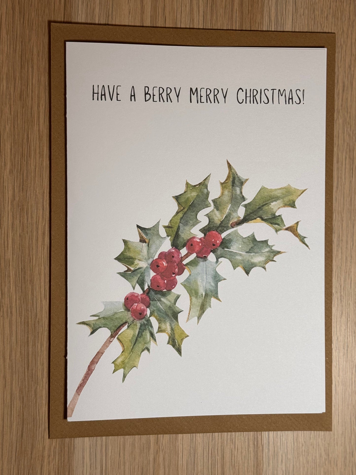 Christmas Card Have a Berry Merry Christmas