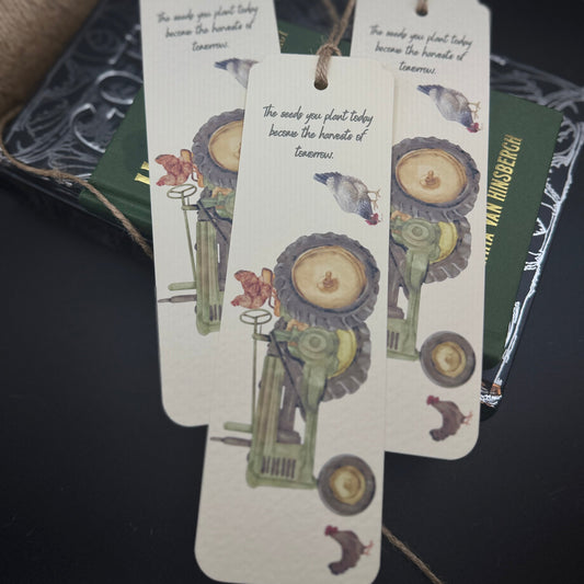 Farm-Inspired Bookmark – Handmade Rustic Bookmark with Quote | “The Seeds You Plant Today” Nature Gift