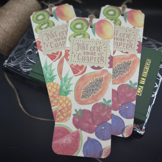 Fruit-Inspired Bookmark – Handmade Botanical Bookmark with Quote | “Every Fruit Starts as a Flower”