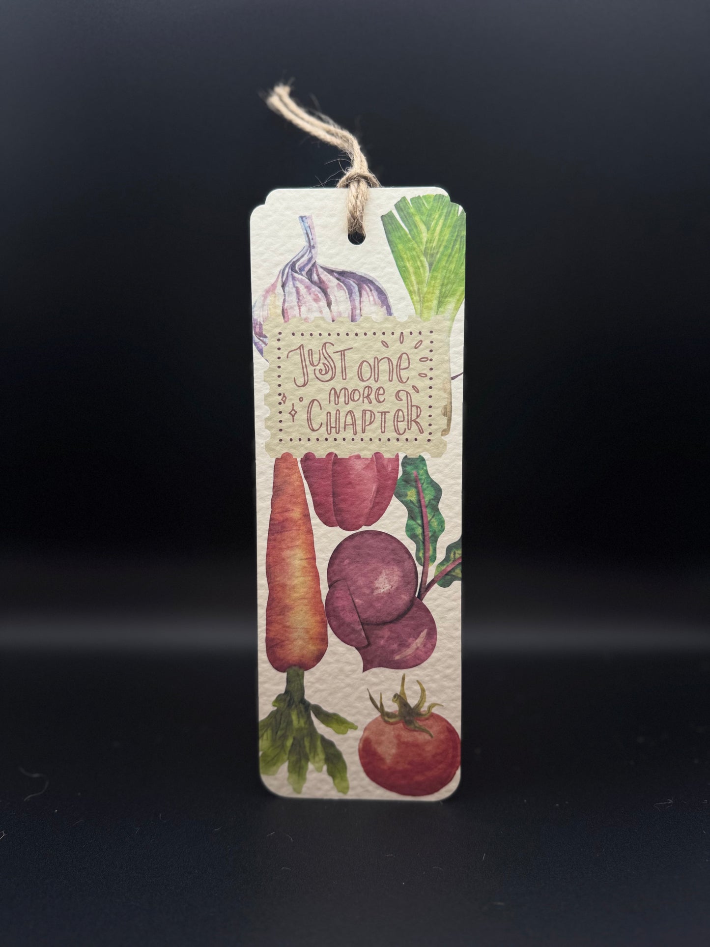 Vegetable Bookmark – Handmade Garden Bookmark with Quote | “Stay Rooted and Keep Reading” Gift