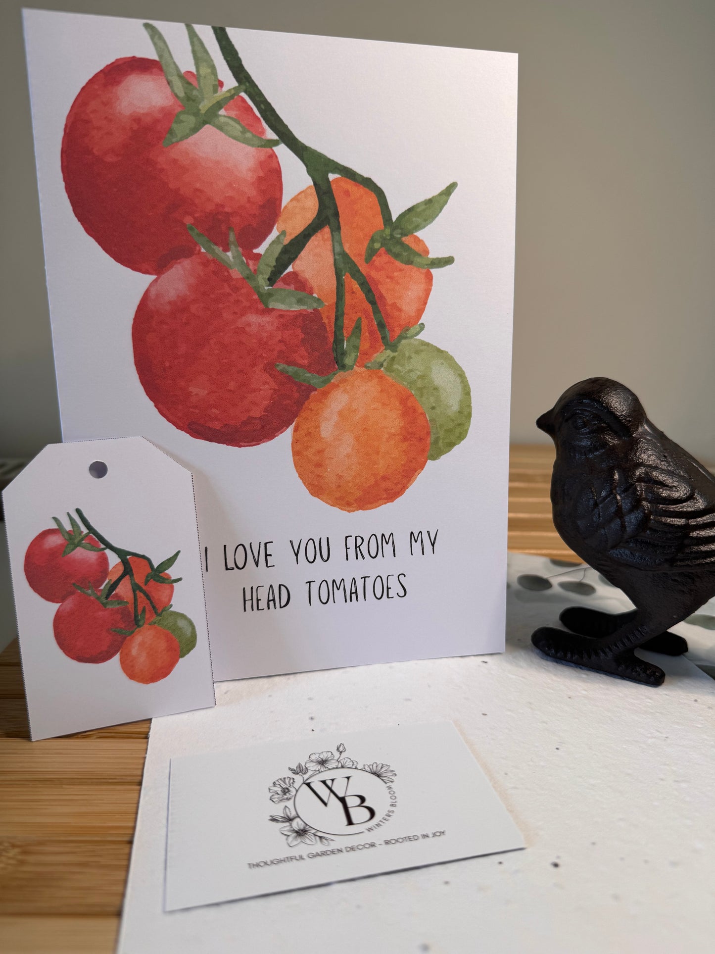 Occasion Card 'I love you from my head tomatoes'