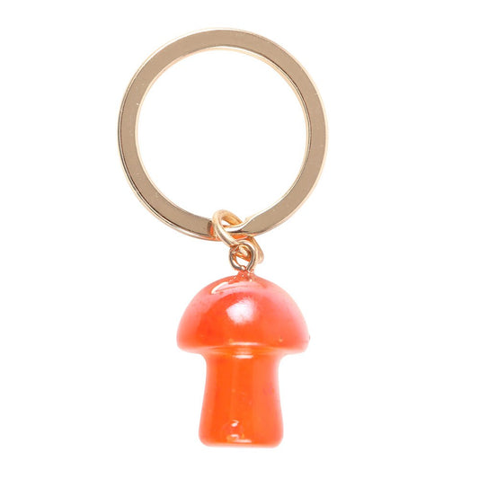 Orange Aura Crystal Keyring