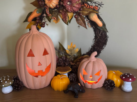 Autumn garden display for Winters Bloom's Halloween garden decor ideas