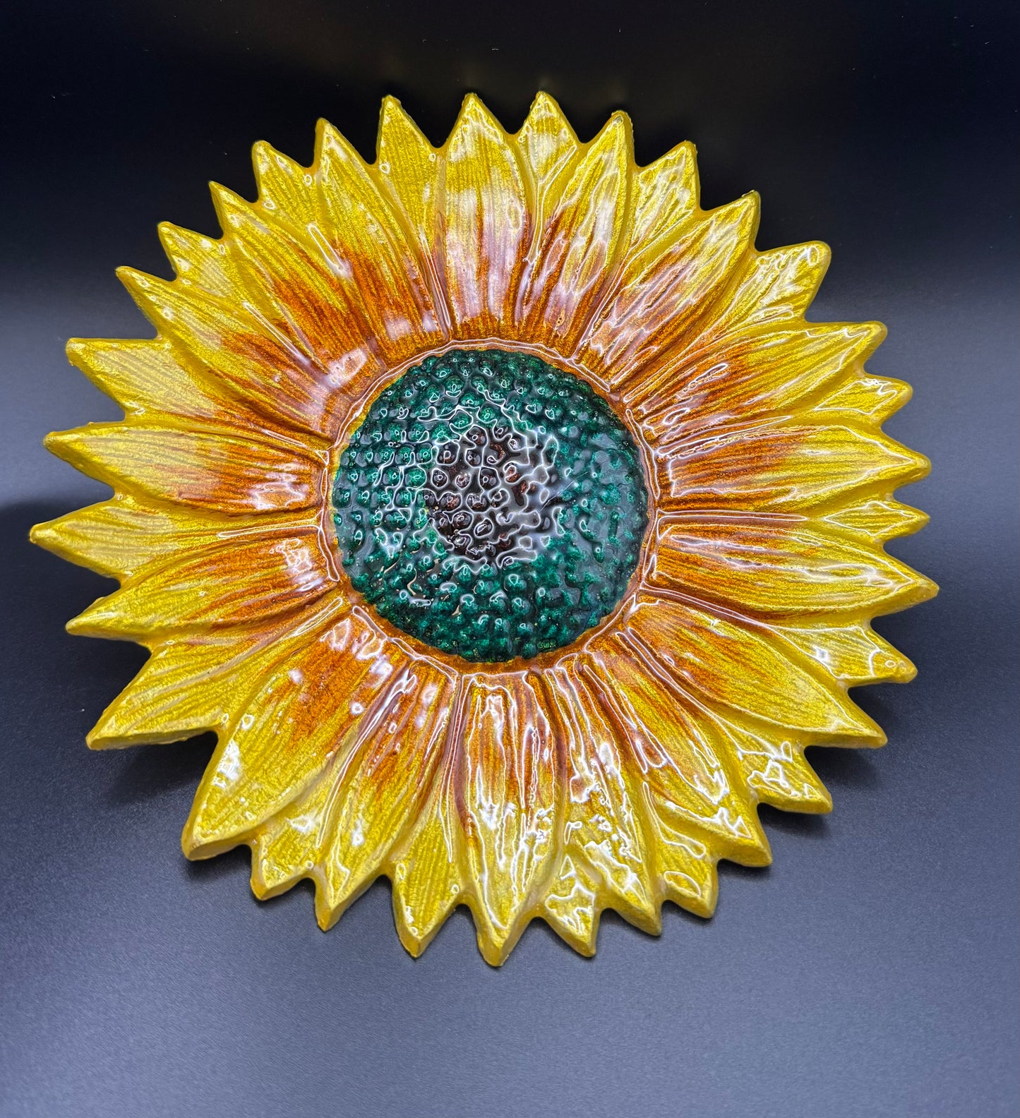 Gold and Green Sunflower (20cm)