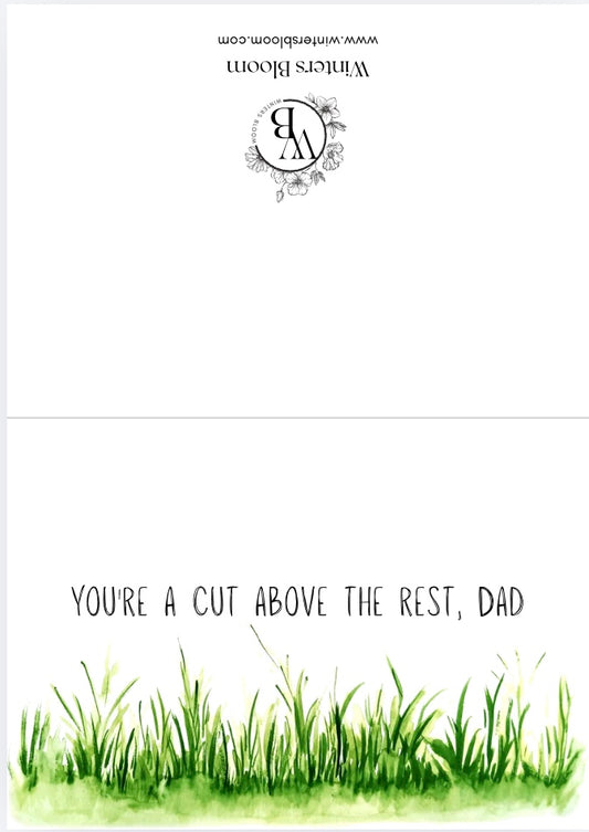 You're a Cut Above the Rest, Dad! 🌿 | Father's Day Card for Gardeners | Eco-Friendly Seeded Paper or Premium Card