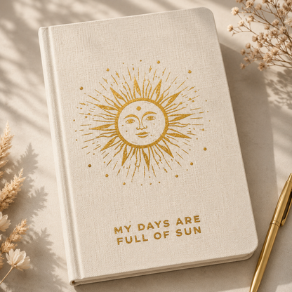 Ivory & Gold Gratitude Journal - 120 pages - My Days are Full of Sun