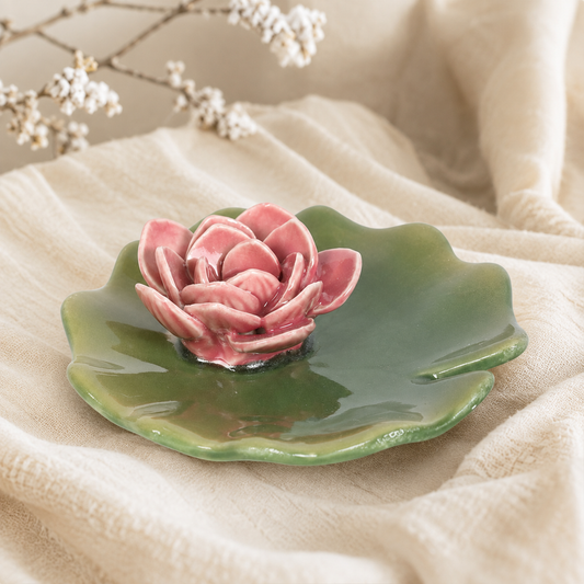 Lily Pad Trinket Dish and Incense Stick Holder