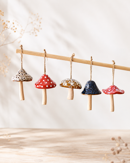 Ceramic Glazed Hanging Mushroom