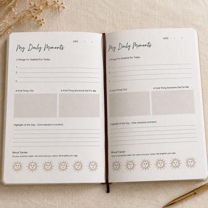 Ivory & Gold Gratitude Journal - 120 pages - My Days are Full of Sun