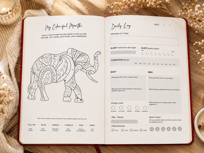 White and Rose Gold Wellbeing Journal - 120 pages - Tree of Life