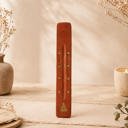 Wooden Incense Holder with Inlay