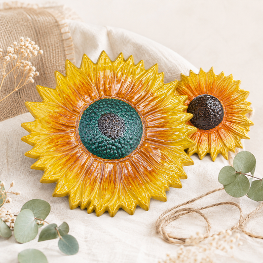 Gold and Green Sunflower (20cm)