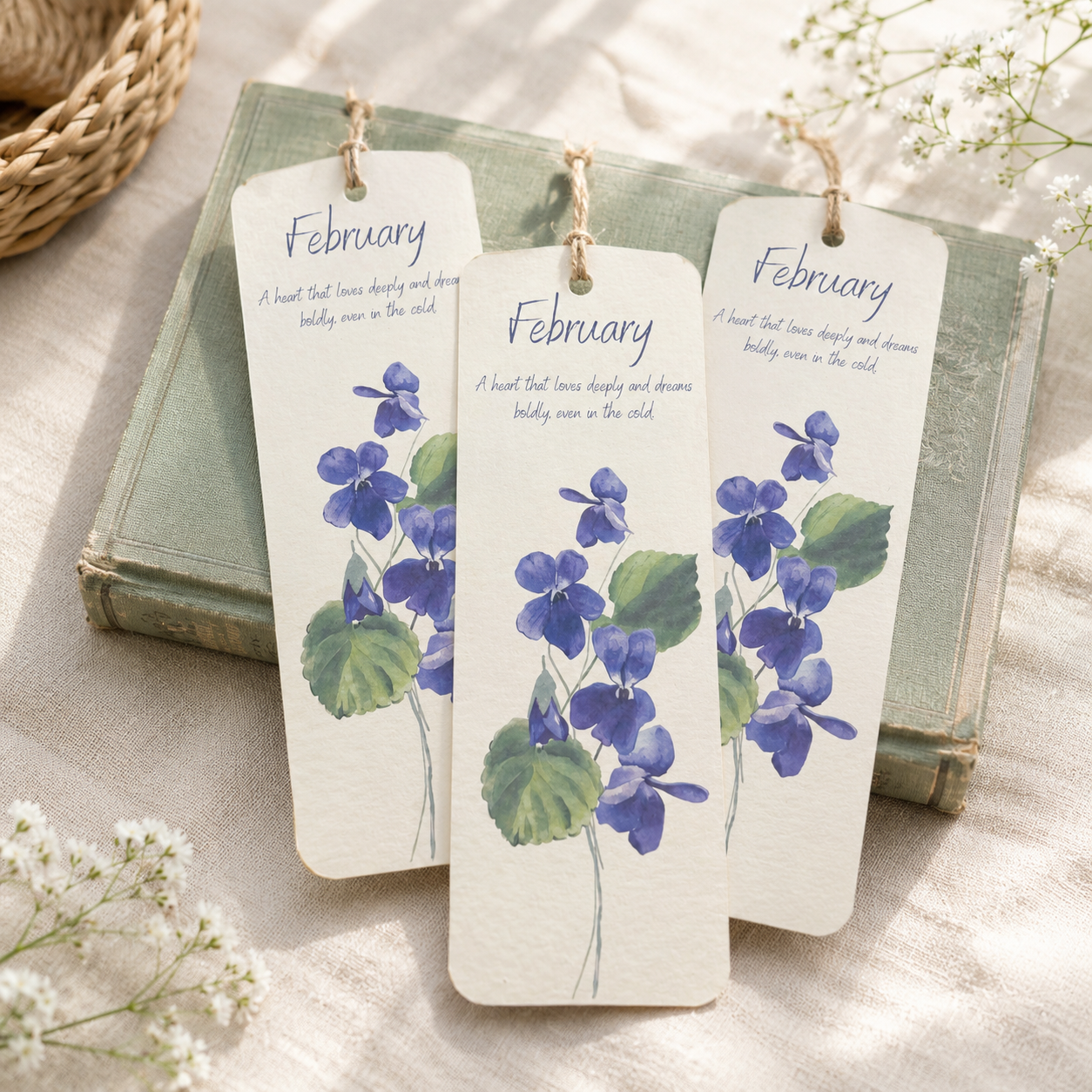 Birth Month Flower Bookmarks