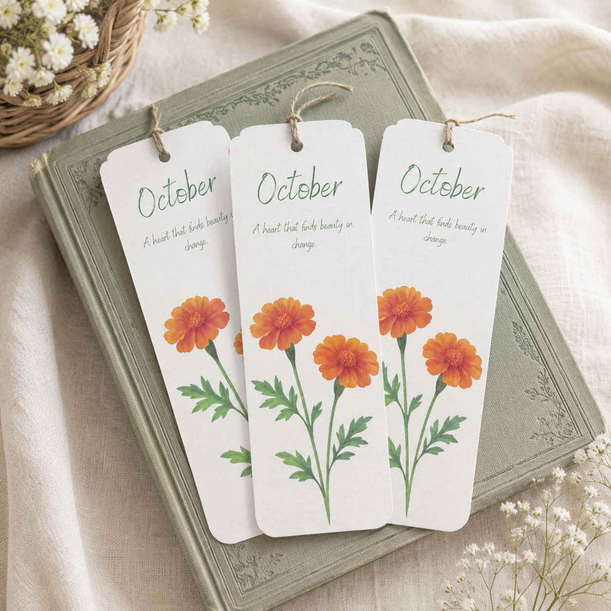 Birth Month Flower Bookmarks
