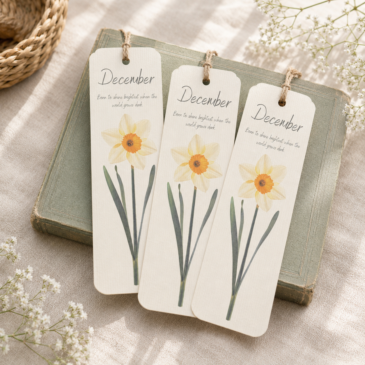 Birth Month Flower Bookmarks