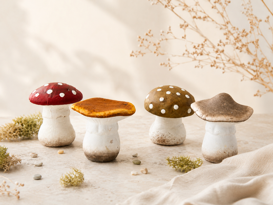 Ceramic Mushrooms (Set of 4)