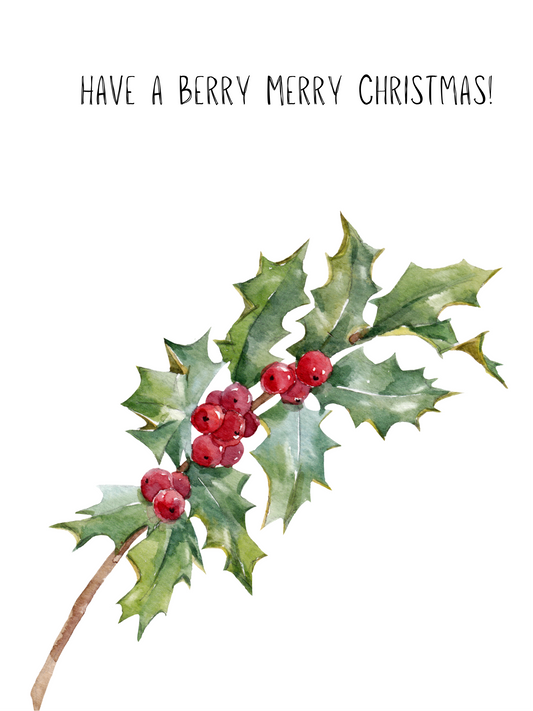 Christmas Card Have a Berry Merry Christmas