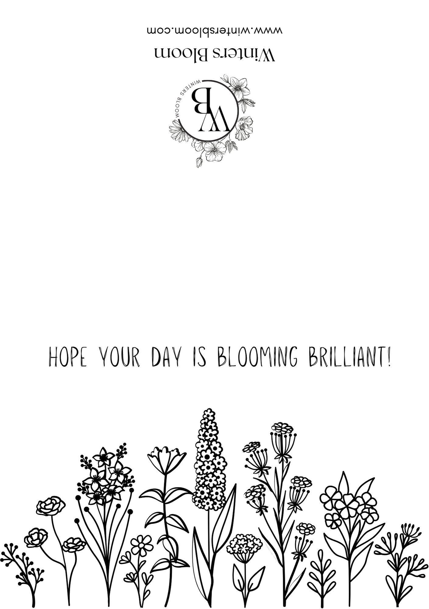 Card 'Hope your day is Blooming Brilliant'