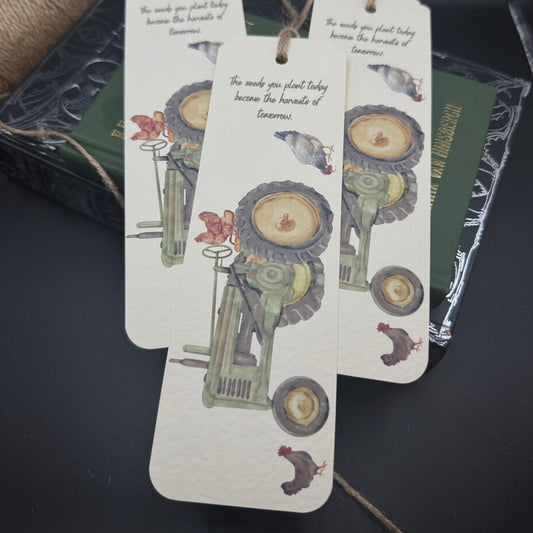Farm-Inspired Bookmark – Handmade Rustic Bookmark with Quote | “The Seeds You Plant Today” Nature Gift