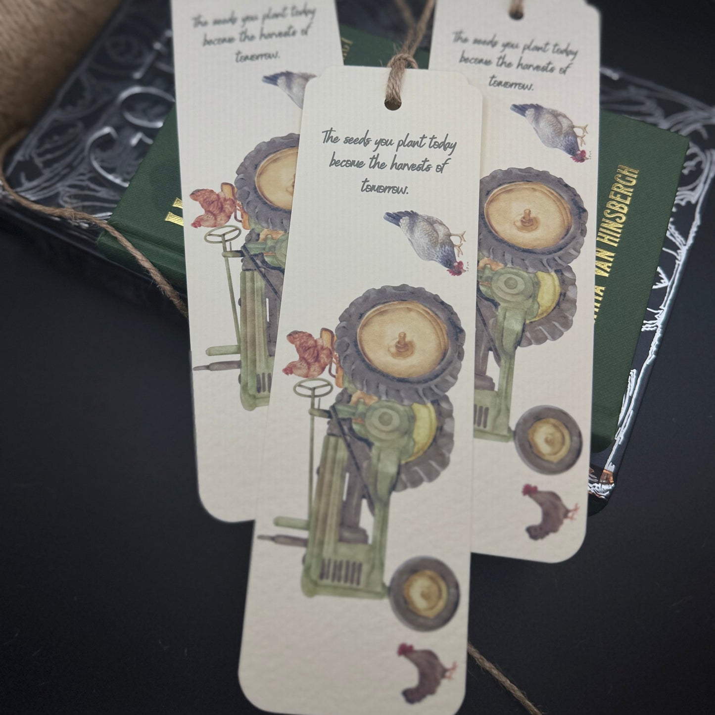Farm-Inspired Bookmark – Handmade Rustic Bookmark with Quote | “The Seeds You Plant Today” Nature Gift
