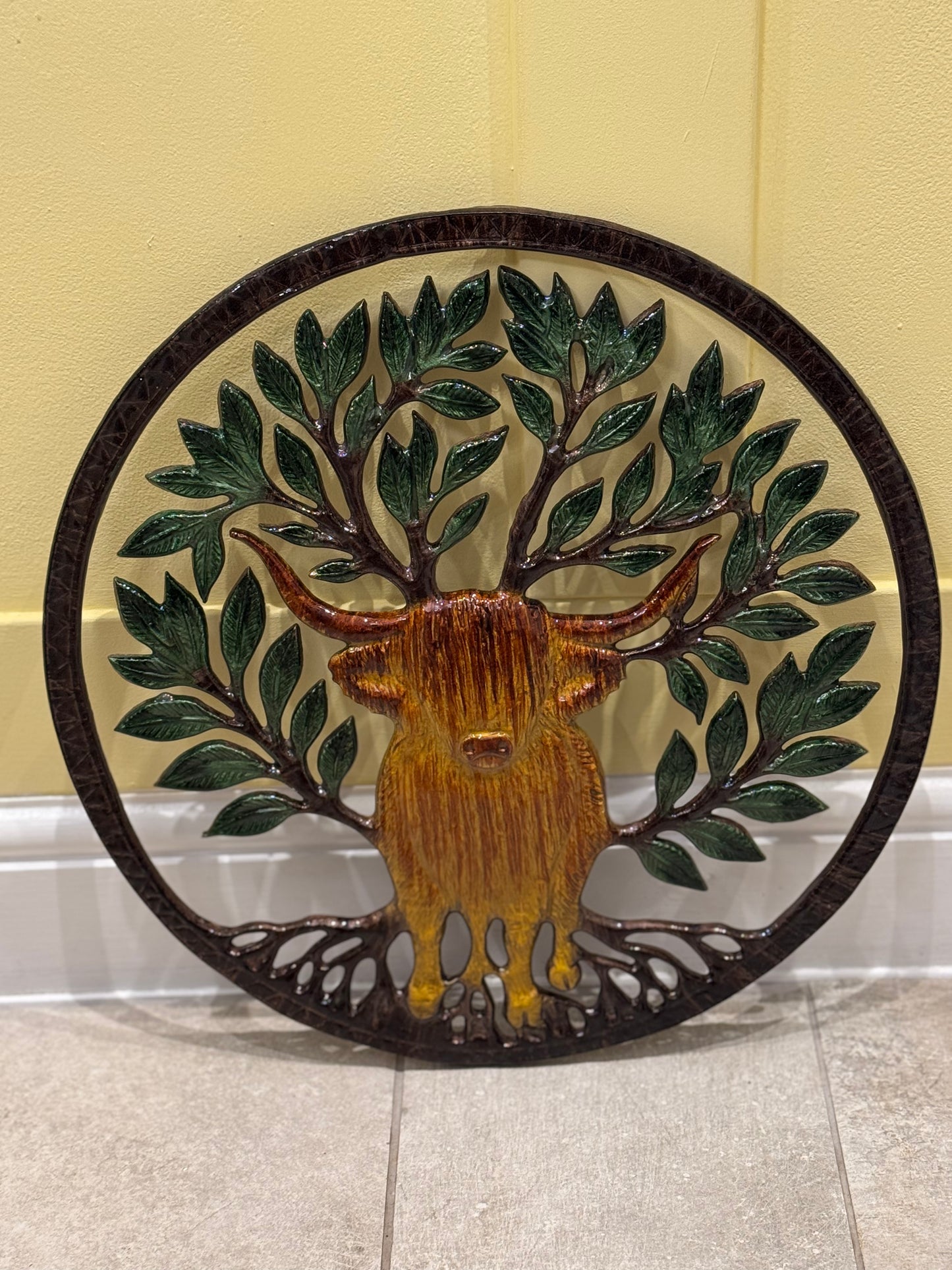 Highland Cow Wall Plaque