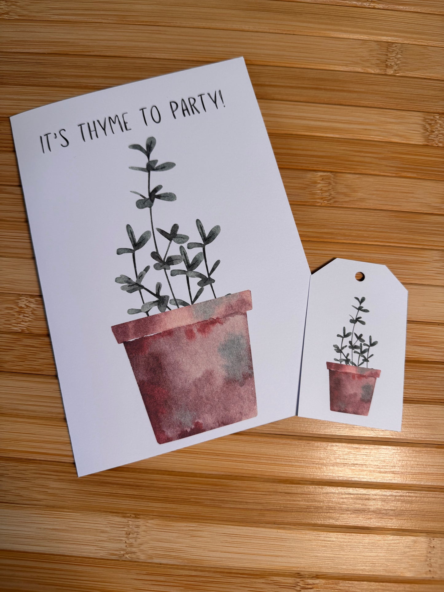 Birthday Card 'It's Thyme to party'
