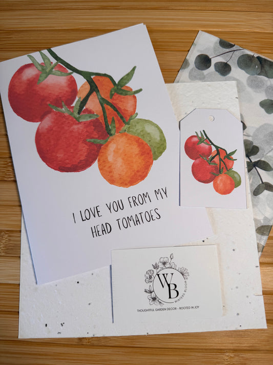 Occasion Card 'I love you from my head tomatoes'