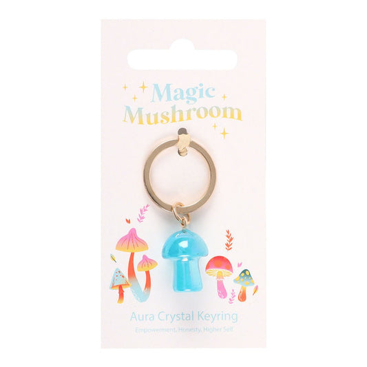 Blue Aura Crystam keyring