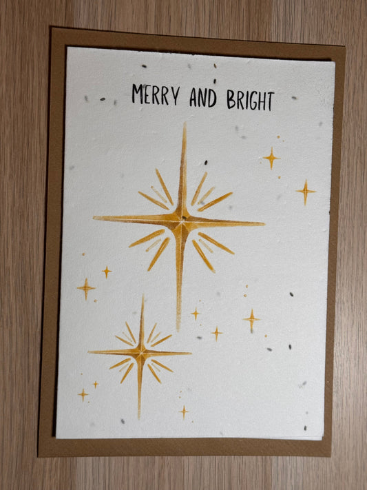 Christmas Card Merry and Bright
