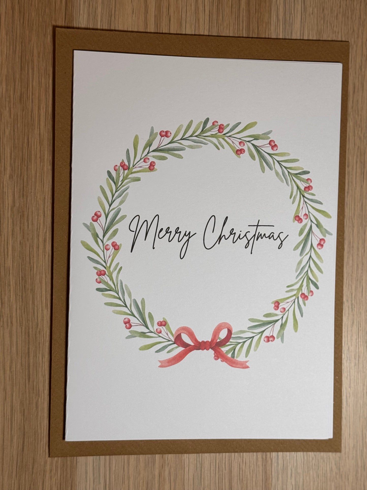Christmas Card Merry Christmas Wreath