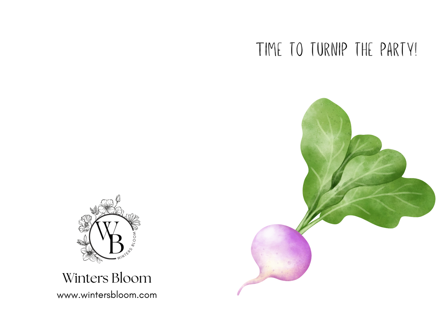 Birthday Card 'Time to Turnip the party'