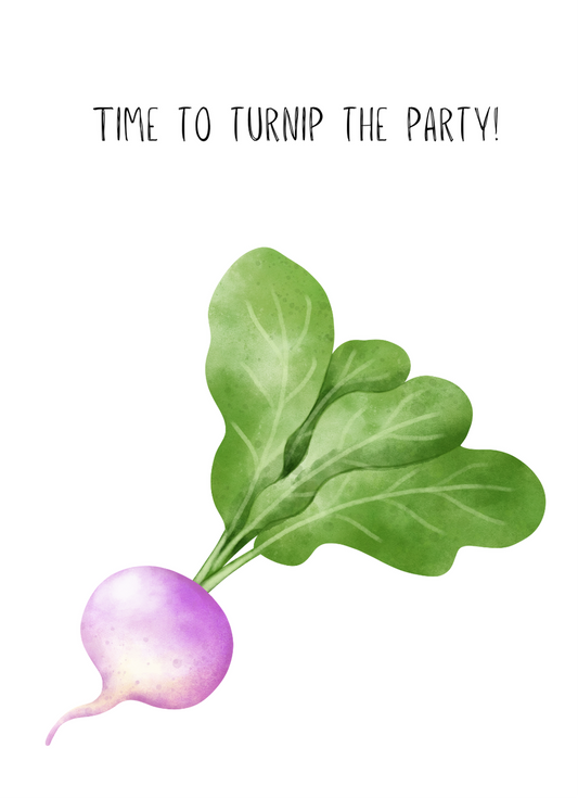 Birthday Card 'Time to Turnip the party'