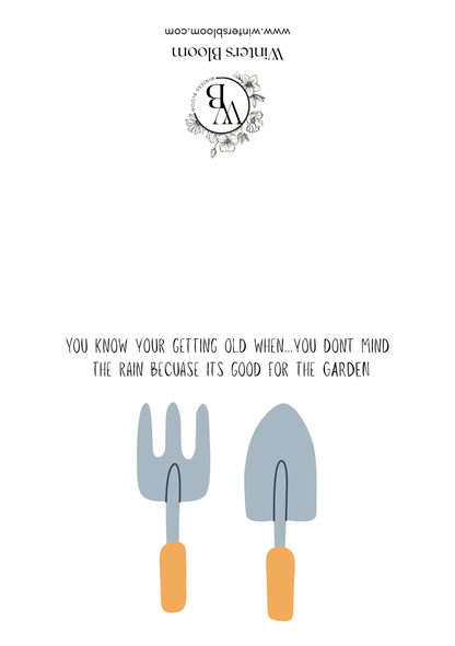 Birthday card for gardeners